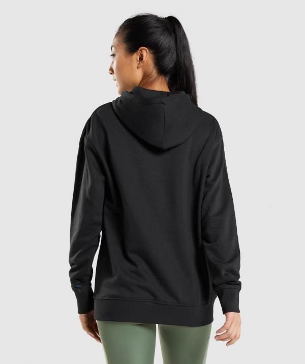 Damske Mikiny S Kapucňou Gymshark Training Oversized Čierne | TB5109673